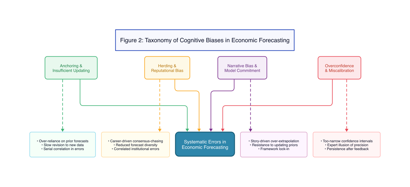 图2:经济预测中认知偏差分类框架——四类主要偏差及其相互关系